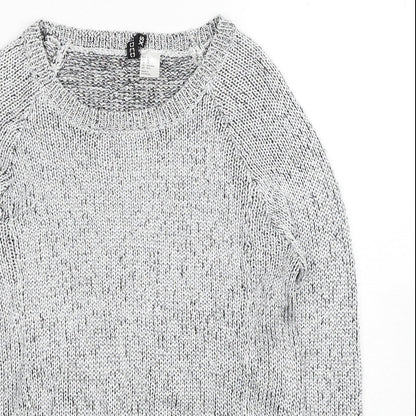 Womens UK Size XS H&M Silver Pullover Jumper