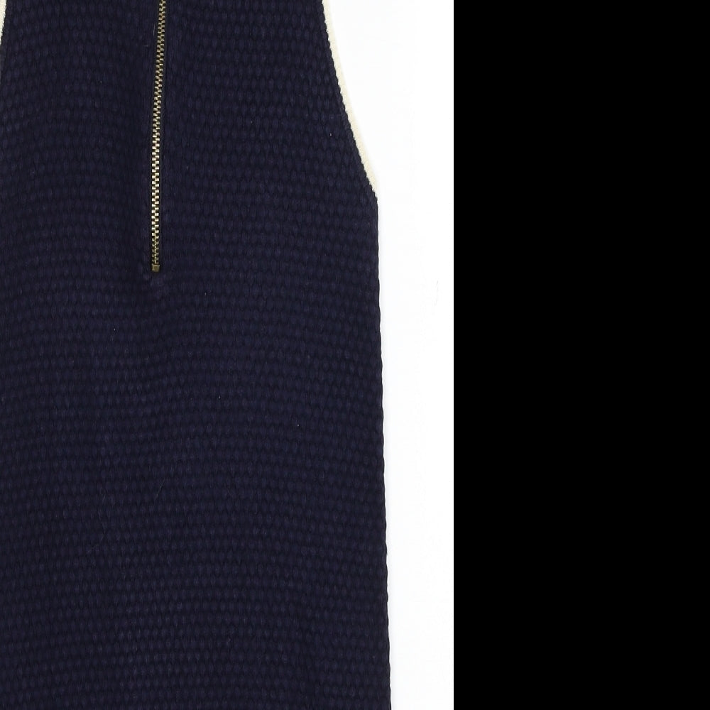 FOREVER 21 Womens Blue Polyester A-Line Size S Round Neck Pullover