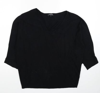 Womens UK Size M Debenhams Black Pullover Jumper