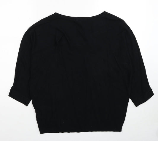 Womens UK Size M Debenhams Black Pullover Jumper