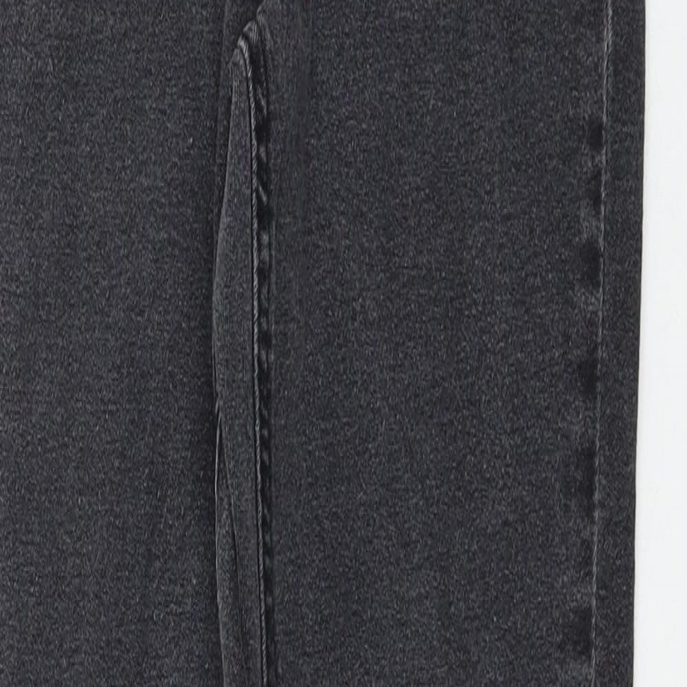 F&F Womens Black Cotton Jegging Jeans Size 8 Regular Zip