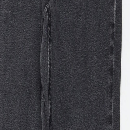 F&F Womens Black Cotton Jegging Jeans Size 8 Regular Zip