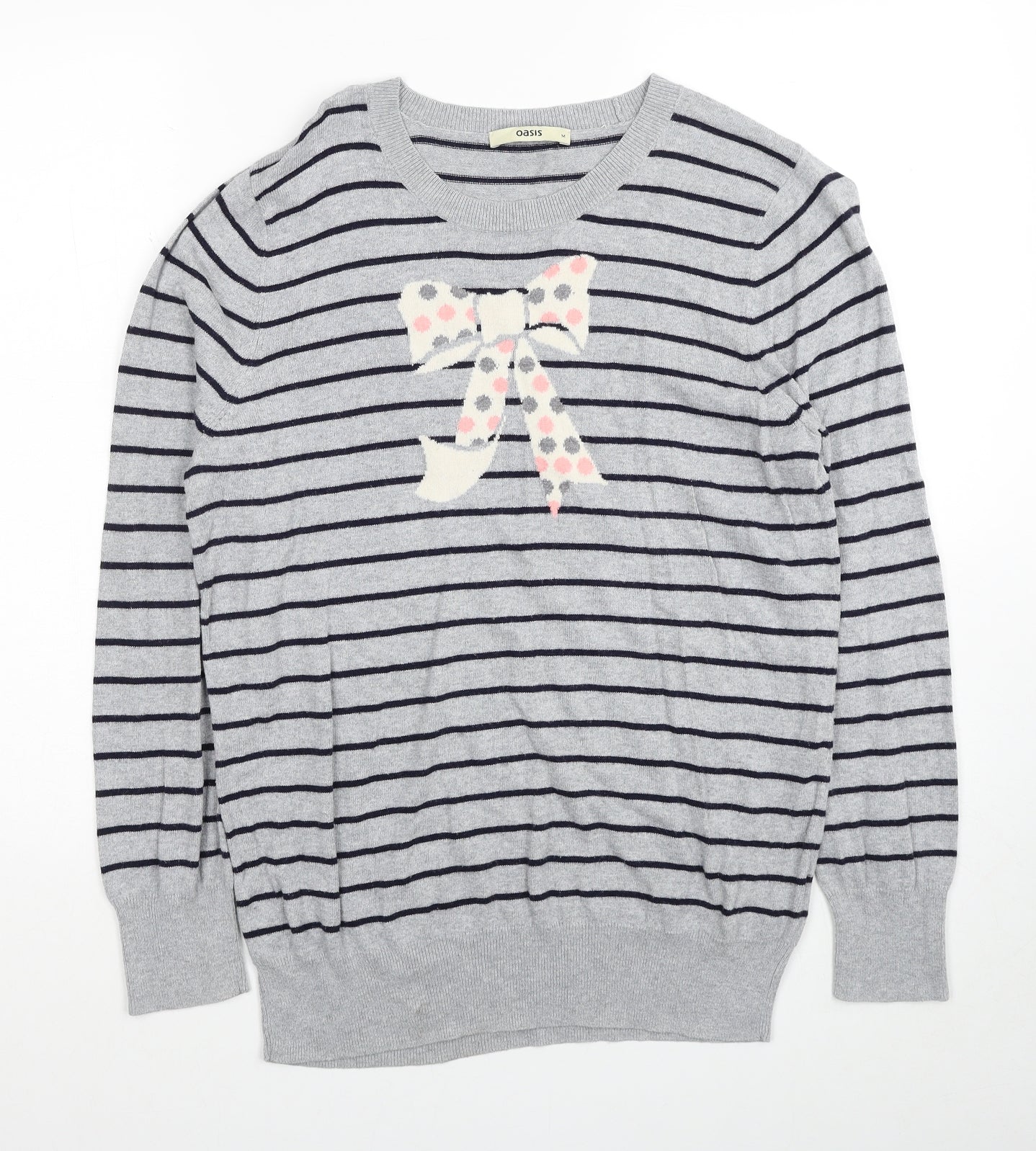 Womens UK Size M Oasis Grey Pullover Jumper