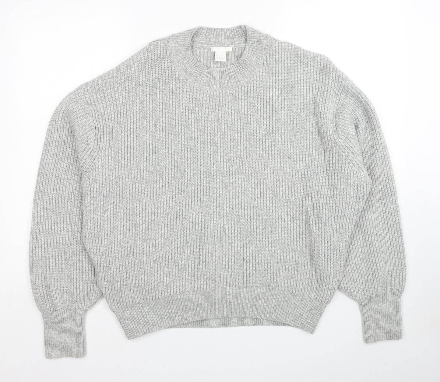 Womens UK Size L H&M Grey Pullover Jumper