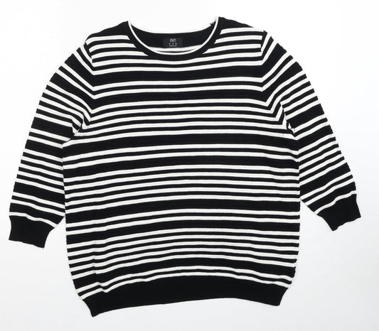 Womens UK Size 16 F&F Black Pullover Jumper
