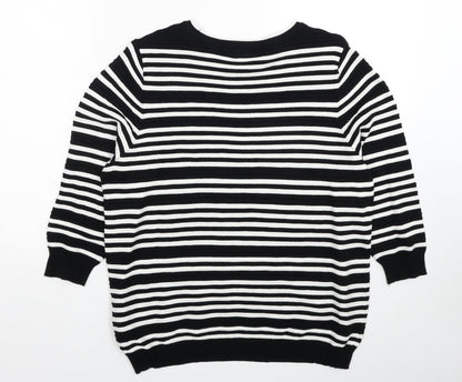 Womens UK Size 16 F&F Black Pullover Jumper