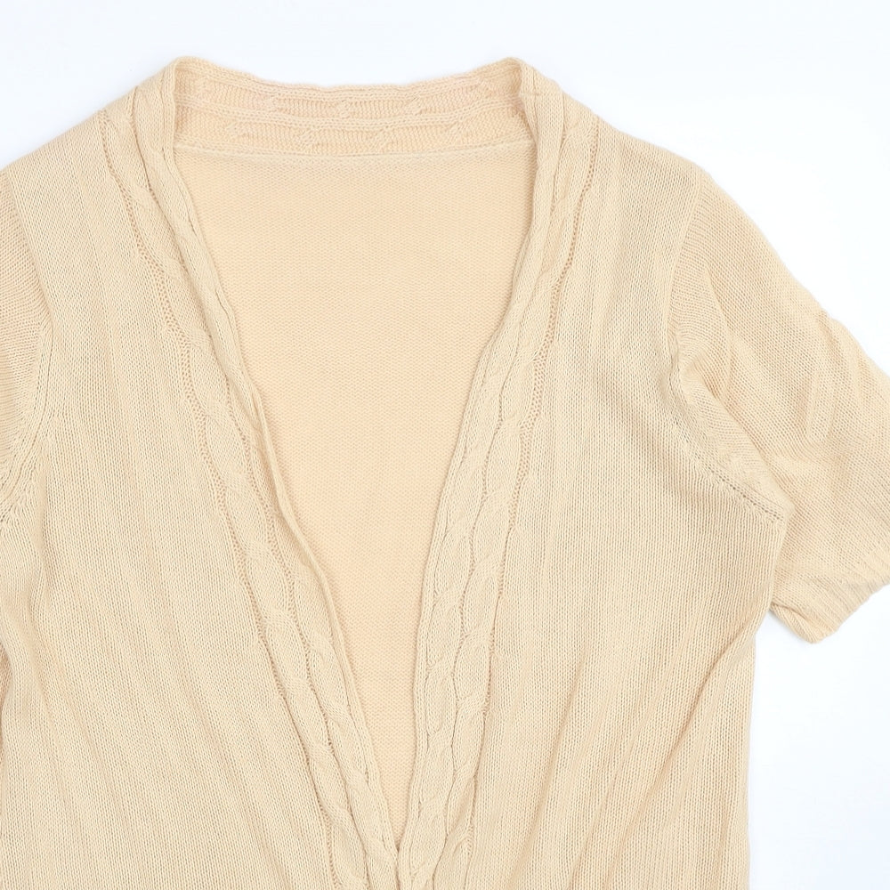 Preworn Womens Yellow V-Neck Acrylic Cardigan Jumper Size L