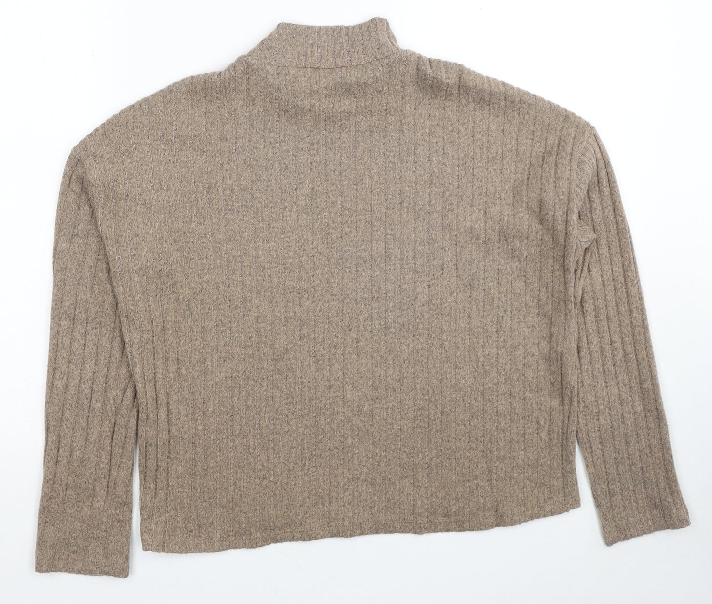 Primark Womens Brown High Neck Polyester Pullover Jumper Size 6 - Size 6-8