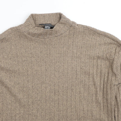 Primark Womens Brown High Neck Polyester Pullover Jumper Size 6 - Size 6-8