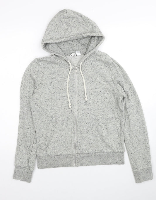 Womens UK Size S Divided by H&M Grey Full Zip Hoodie