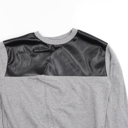 King Kouture Mens Grey Cotton Pullover Sweatshirt Size S