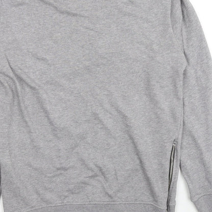 King Kouture Mens Grey Cotton Pullover Sweatshirt Size S