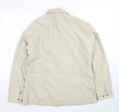 E-vie Womens Beige Jacket Coat Size 14 Zip