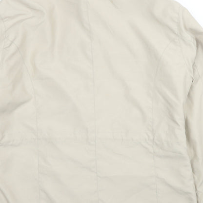 E-vie Womens Beige Jacket Coat Size 14 Zip