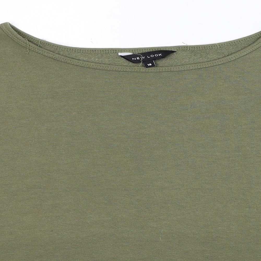 New Look Womens Green Polyester Pullover Sweatshirt Size 18 Pullover