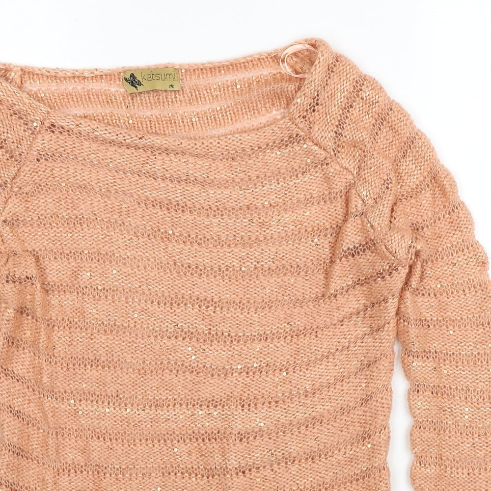 Womens UK Size M Katsumi Beige Pullover Jumper