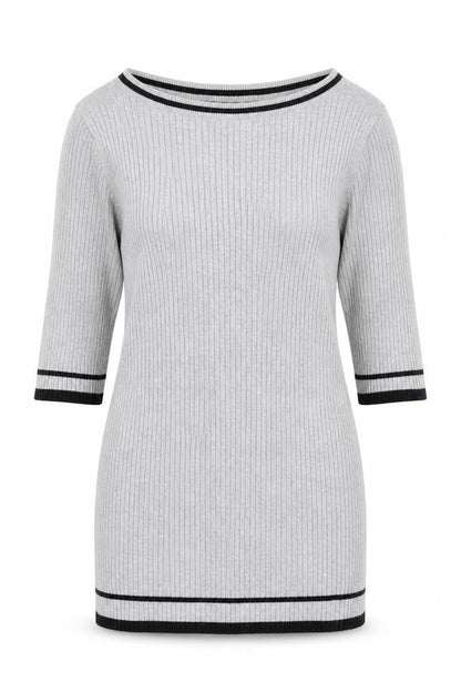 Debenhams Womens Grey Boat Neck Viscose Pullover Jumper Size 10