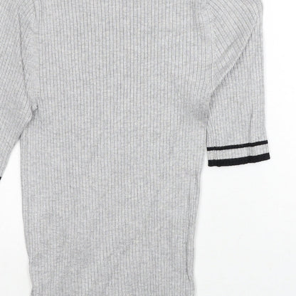 Debenhams Womens Grey Boat Neck Viscose Pullover Jumper Size 10