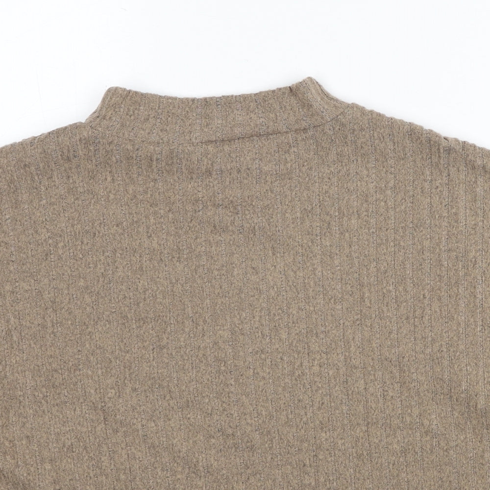 Primark Womens Beige High Neck Polyester Pullover Jumper Size 14 - Size 14-16