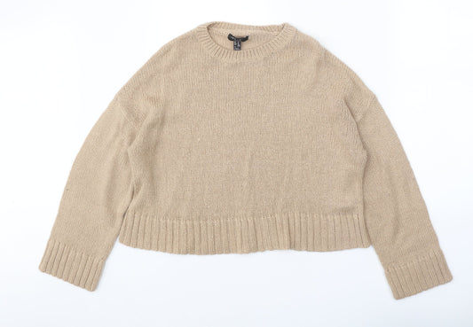 Womens UK Size M New Look Beige Pullover Jumper