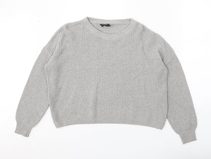 Womens UK Size M PRETTYLITTLETHING Grey Pullover Jumper