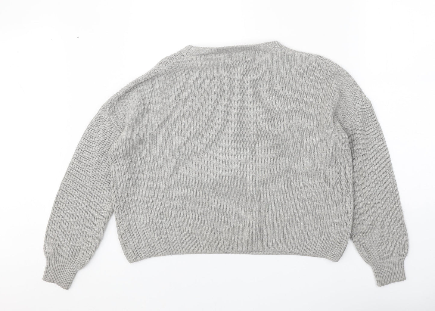 Womens UK Size M PRETTYLITTLETHING Grey Pullover Jumper