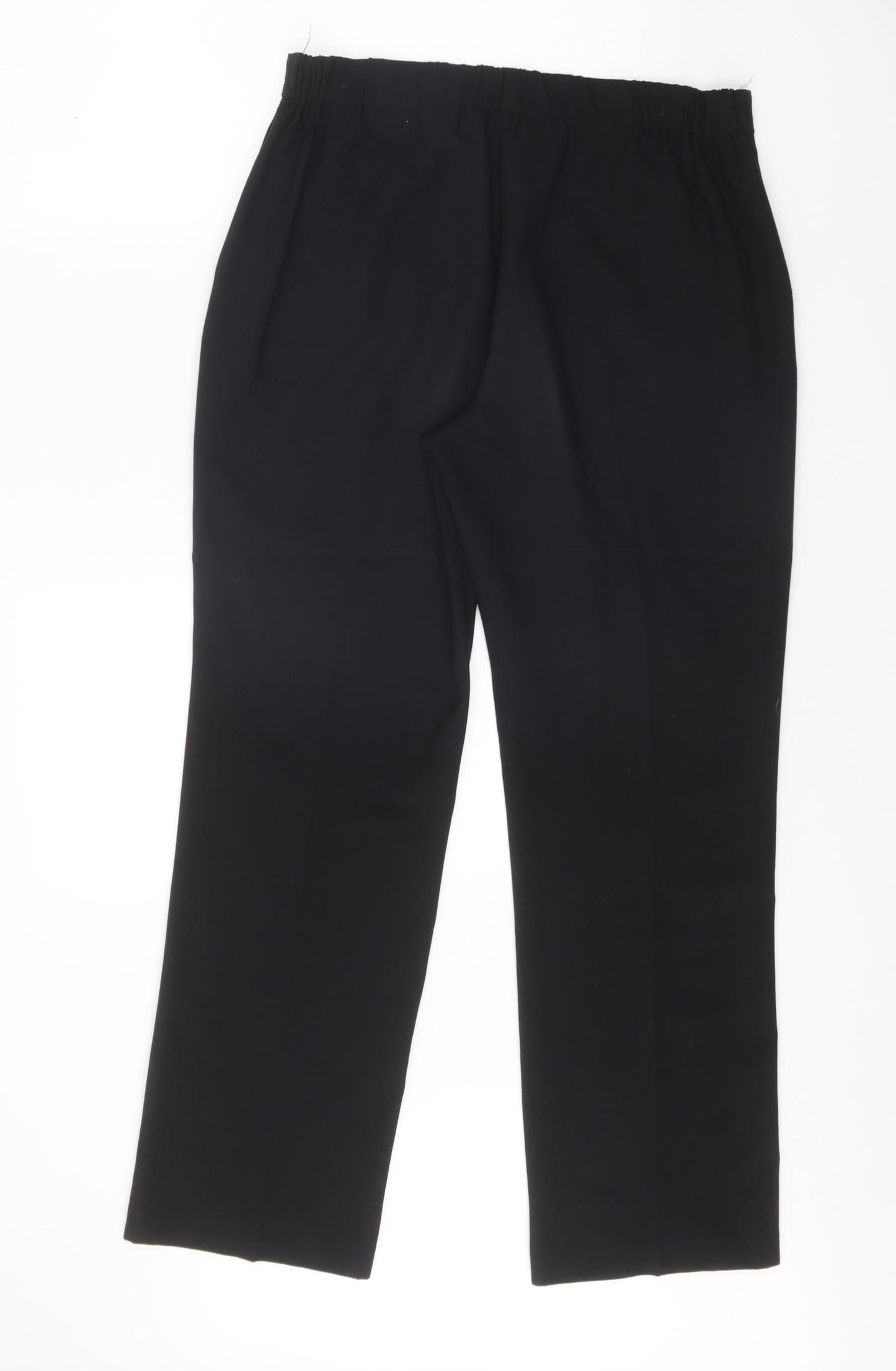 Bonmarché Womens Black Polyester Trousers Size 12 Regular