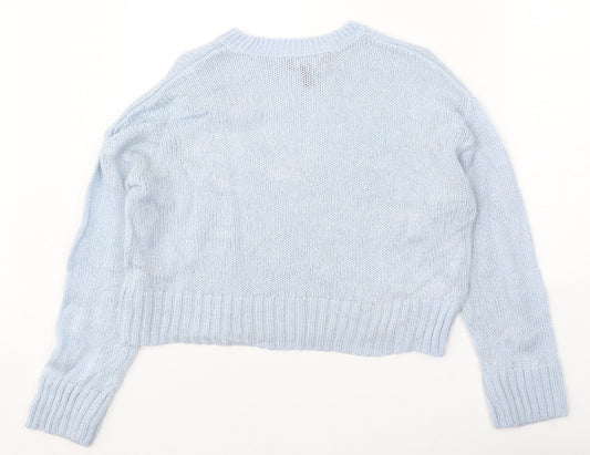 Womens UK Size S New Look Blue Pullover Jumper