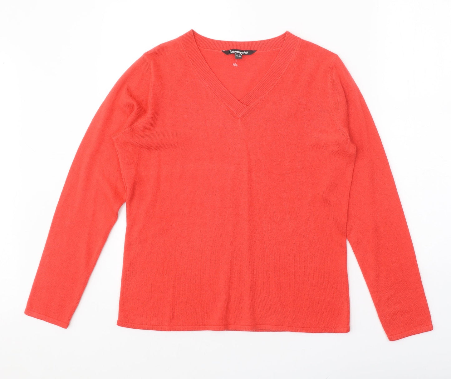 Womens UK Size 12 Bonmarché Red Pullover Jumper