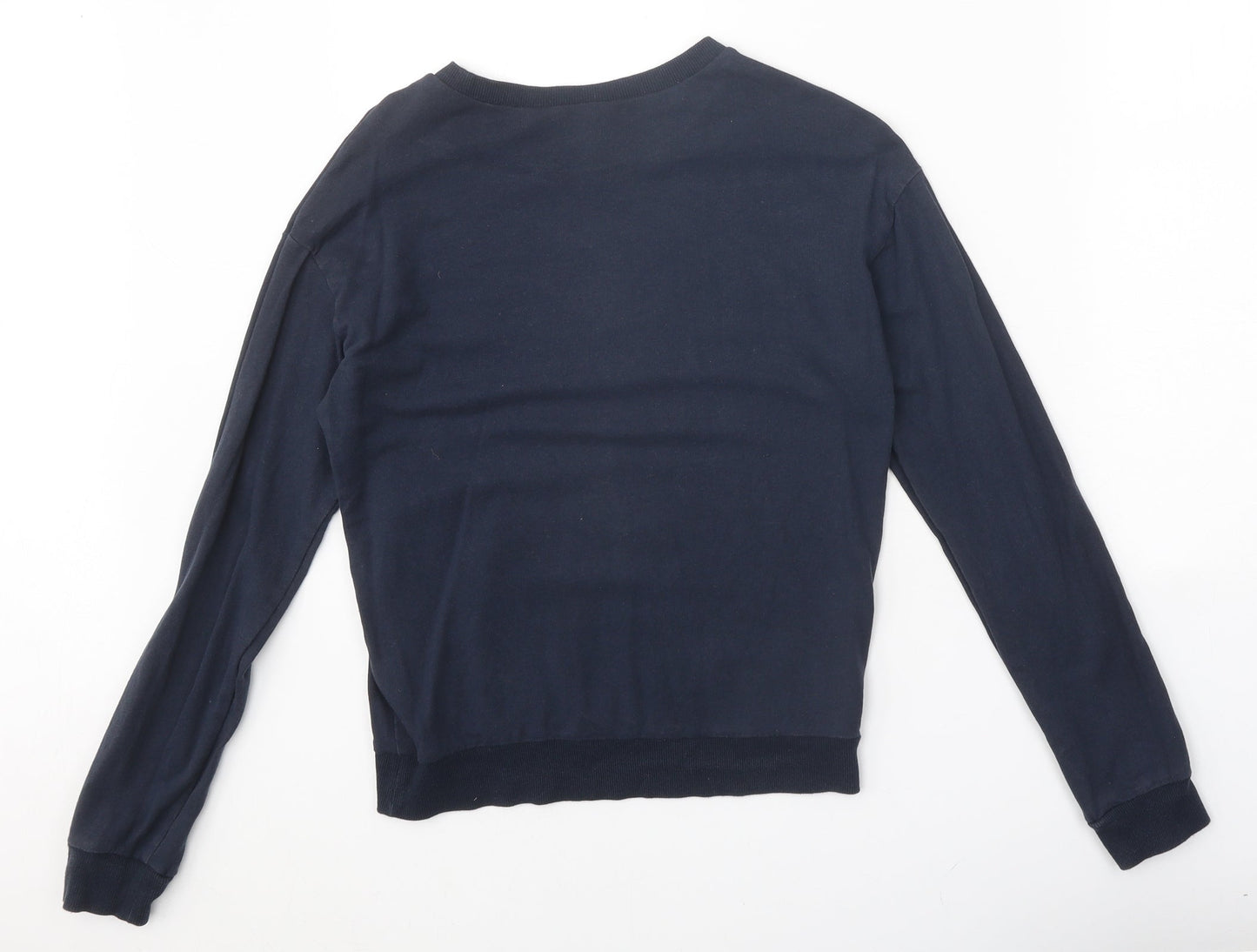 Divided Womens Blue Cotton Pullover Sweatshirt Size XS Pullover