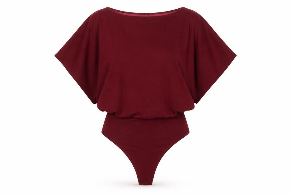 Womens UK Size 10 Boohoo One-Piece Red Bodysuit
