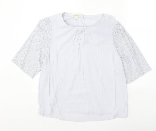 Womens UK Size 14 Monsoon Grey Basic Blouse