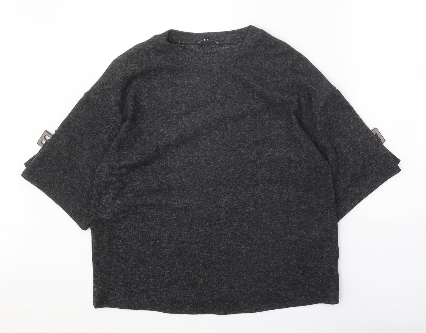 Womens UK Size 10 F&F Grey Pullover Jumper