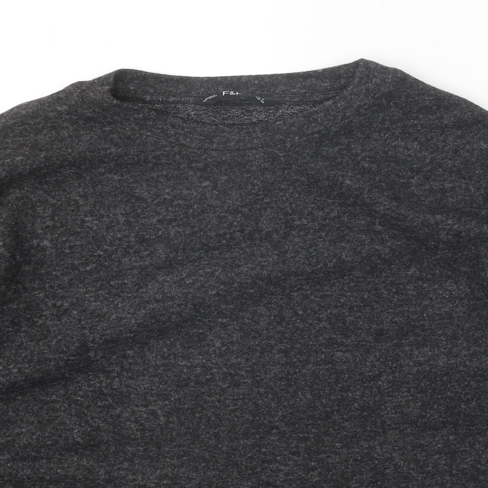 Womens UK Size 10 F&F Grey Pullover Jumper