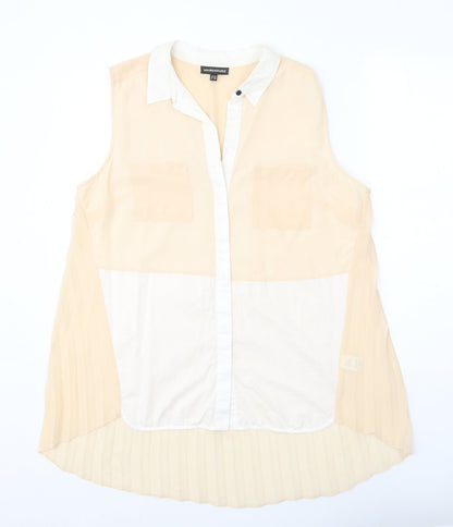 Womens UK Size 16 Warehouse Beige Basic Tank