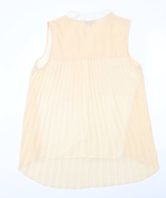 Womens UK Size 16 Warehouse Beige Basic Tank
