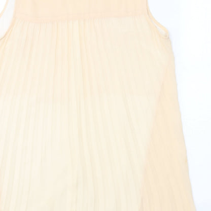 Womens UK Size 16 Warehouse Beige Basic Tank