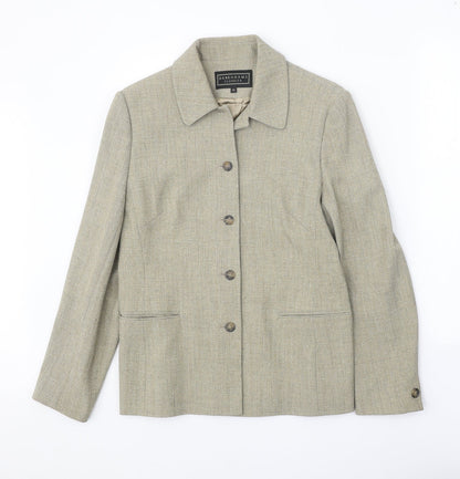 Classics Womens Beige Jacket Size 12 Button