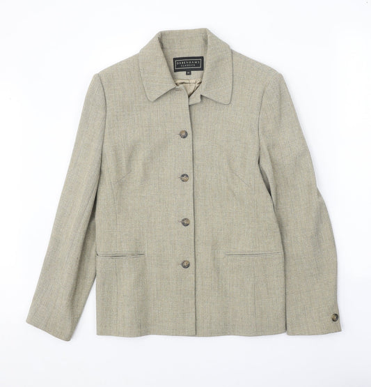 Classics Womens Beige Jacket Size 12 Button