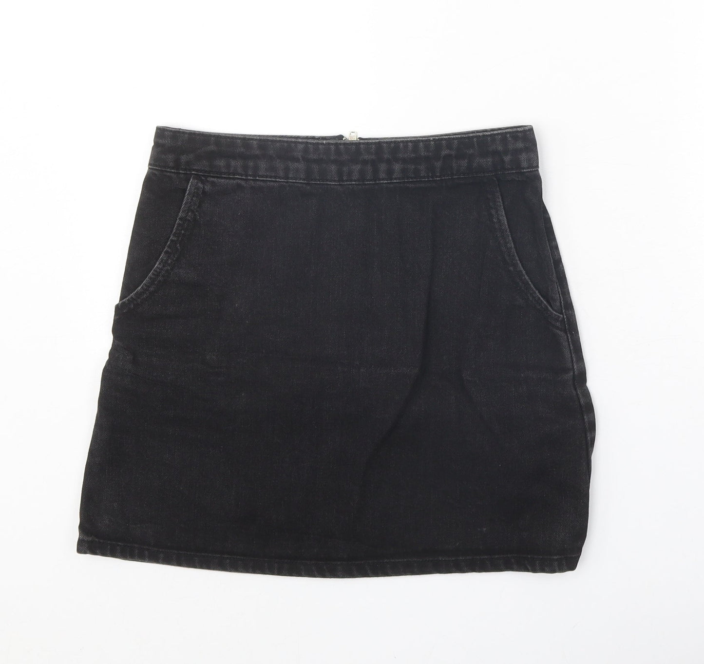 Womens UK Size 25 in Topshop Mini Denim Skirt