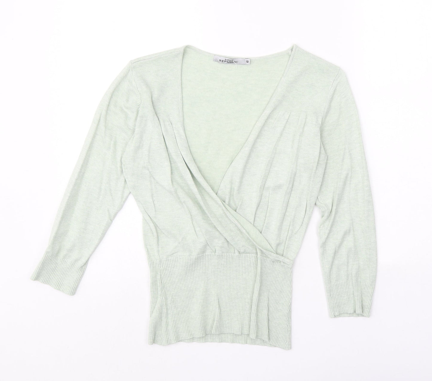 Womens UK Size 12 Republic Green Basic T-Shirt