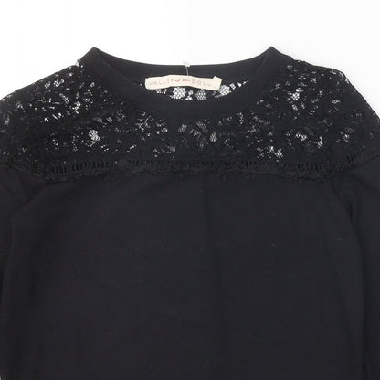 Valley Of The Dolls Womens Black Cotton Pullover Sweatshirt Size 8 Pullover
