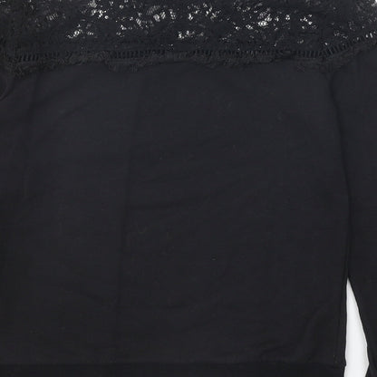 Valley Of The Dolls Womens Black Cotton Pullover Sweatshirt Size 8 Pullover