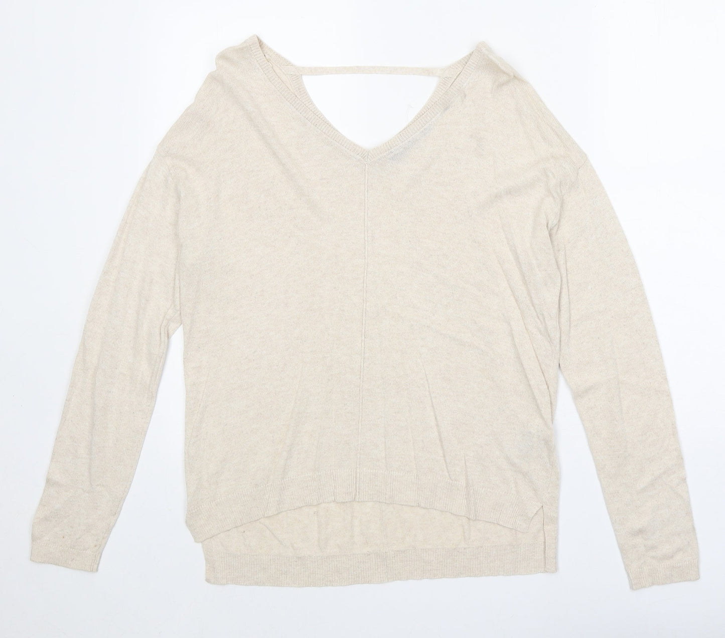 Womens UK Size 12 Marks and Spencer Beige Pullover Jumper