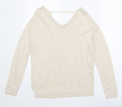 Womens UK Size 12 Marks and Spencer Beige Pullover Jumper
