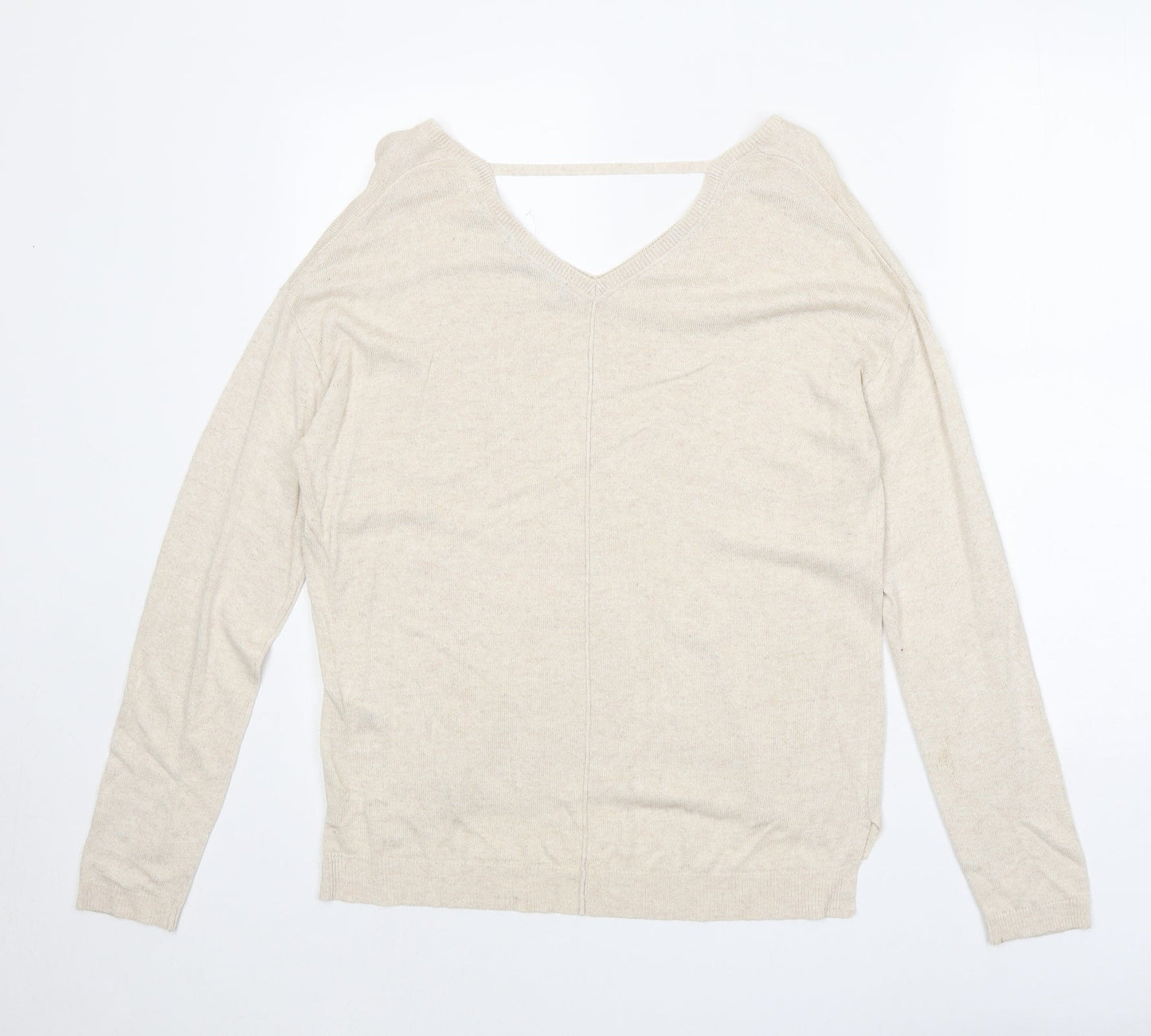 Womens UK Size 12 Marks and Spencer Beige Pullover Jumper