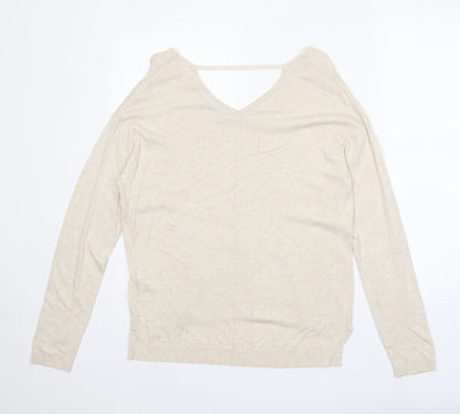 Womens UK Size 12 Marks and Spencer Beige Pullover Jumper