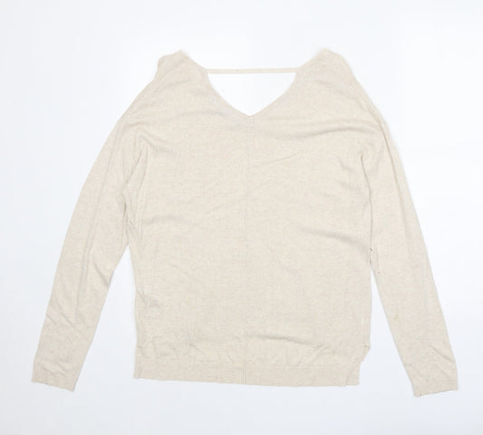Womens UK Size 12 Marks and Spencer Beige Pullover Jumper