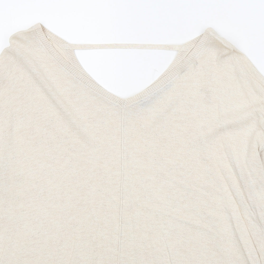 Womens UK Size 12 Marks and Spencer Beige Pullover Jumper