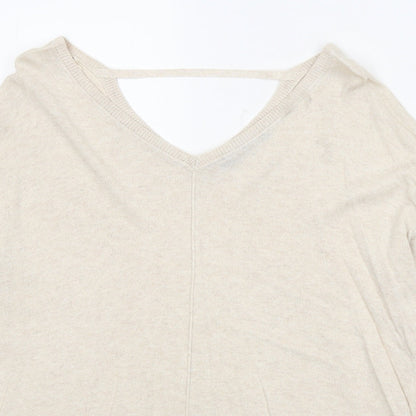 Womens UK Size 12 Marks and Spencer Beige Pullover Jumper